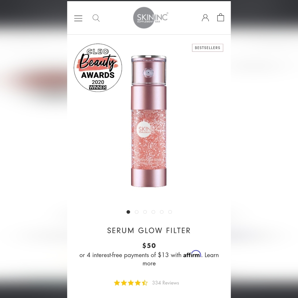 BRAND NEW Skin Inc. Serum Glow Filter